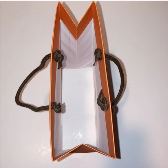 Hermes Gift Shopping Bag orange and black excellent condition - Picture 4 of 6